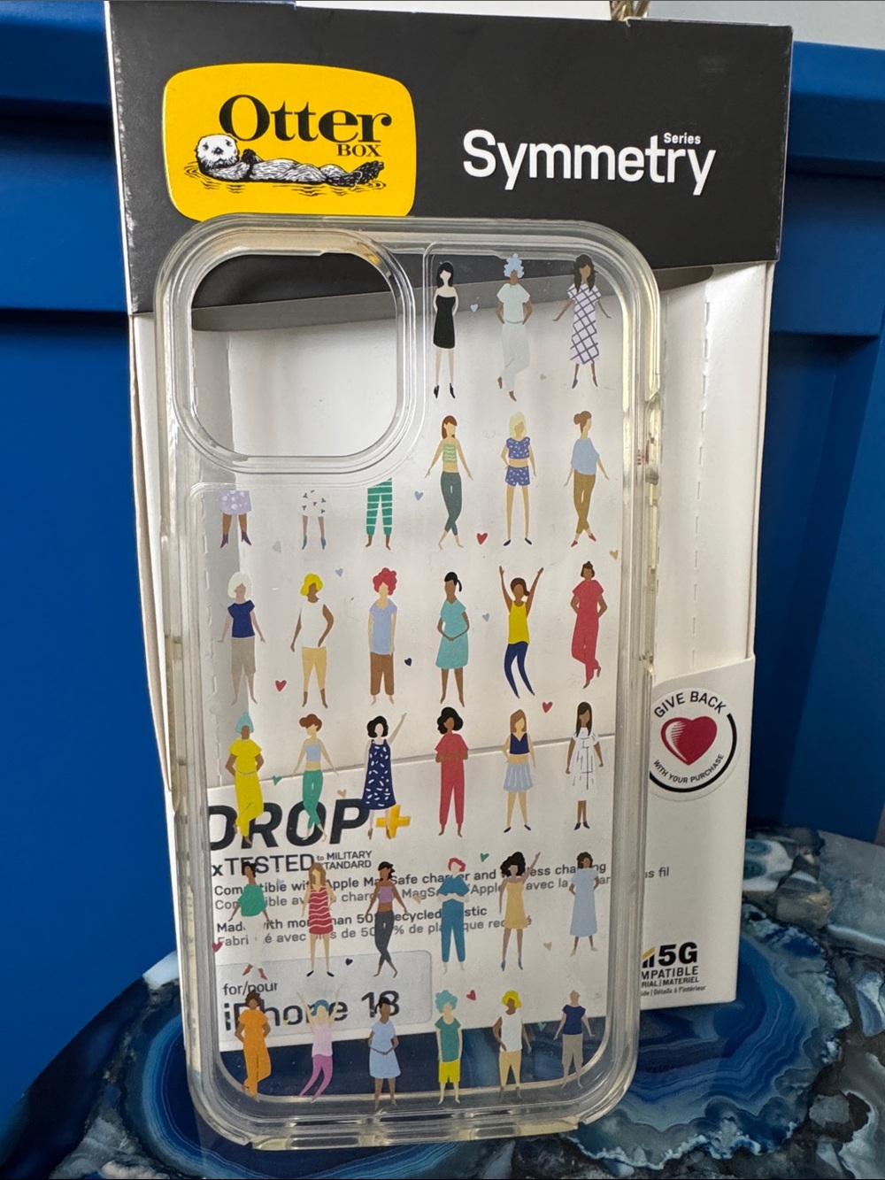 OtterBox Symmetry Clear iPhone 13 Case with Colorful Illustrated Women Figures